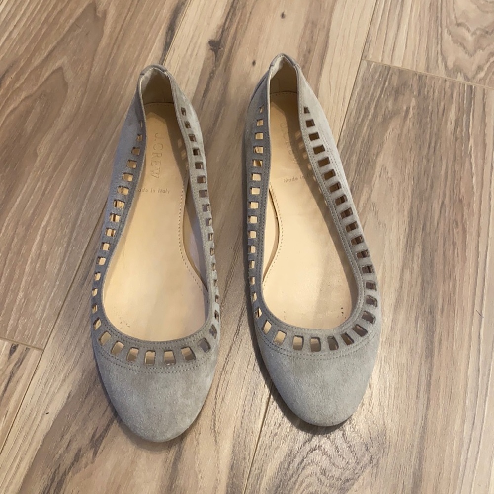 J Crew Italian suede flats EUC